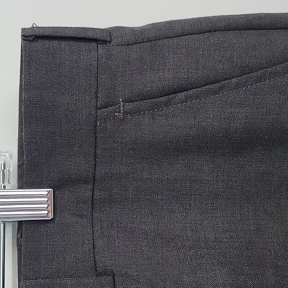 LANDS' END Men's Gray Wool Flat Front Suit Pants - Picture 3 of 10